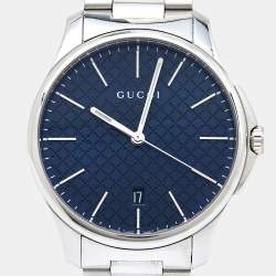 Gucci Blue Stainless Steel G-Timeless YA126316 Men's Wristwatch 40 mm
