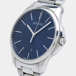 Gucci Blue Stainless Steel G-Timeless YA126316 Men's Wristwatch 40 mm