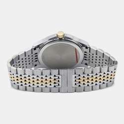 Gucci Silver Two-Tone Stainless Steel G-Timeless YA126409 Unisex Wristwatch 38 mm