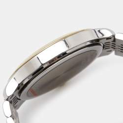 Gucci Silver Two-Tone Stainless Steel G-Timeless YA126409 Unisex Wristwatch 38 mm