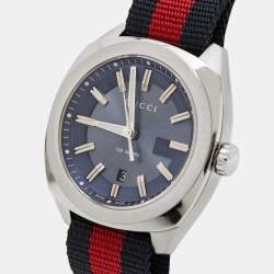 Gucci Blue Stainless Steel Nylon GG2570 Series YA142304 Men's Wristwatch 41 mm