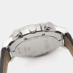Gucci Black Stainless Steel Steel Leather G-Chrono 101M Men's Wristwatch 44 mm