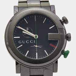 Gucci Black PVD Coated Stainless Steel G-Chrono YA101331 Men's Wristwatch 44 mm