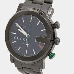 Gucci Black PVD Coated Stainless Steel G-Chrono YA101331 Men's Wristwatch 44 mm