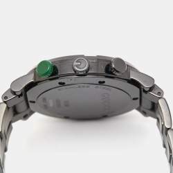 Gucci Black PVD Coated Stainless Steel G-Chrono YA101331 Men's Wristwatch 44 mm
