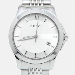 Gucci Silver Stainless Steel G-Timeless YA126401 Men's Wristwatch 38 mm