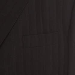 Guy Laroche Black Wool Three Button Luigi Sturzo Blazer 4XL