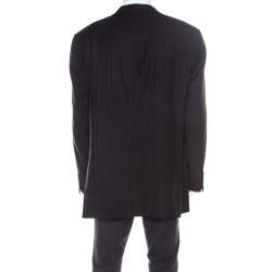 Guy Laroche Black Wool Three Button Luigi Sturzo Blazer 4XL