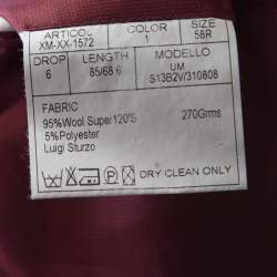 Guy Laroche Black Wool Three Button Luigi Sturzo Blazer 4XL