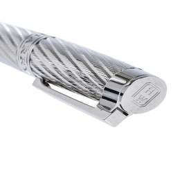 Harry Winston Textured Silver Tone Diamond Fountain Pen