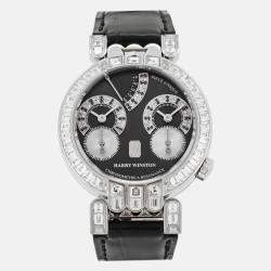 Harry Winston Grey Diamond Platinum by F.P. Journe Opus One Manual Winding Men's Wristwatch 38 mm