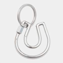 Hermès Fer a Cheval Enamel Stainless Steel Key Ring