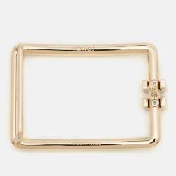 Pre Owned Hermes Gold Metal Tube H Belt Buckle 