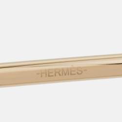 Pre Owned Hermes Gold Metal Tube H Belt Buckle 