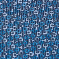 Pre Owned Hermès Tie Bleu Cravate Silk Lourde T Demi Moore Tie 