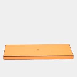 Pre Owned Hermes Gris/Blanc Silk Lourde Horseshoe Tie