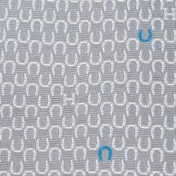 Pre Owned Hermes Gris/Blanc Silk Lourde Horseshoe Tie