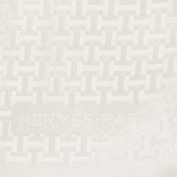 Pre Owned Hermès Blanc Silk Faconne Upside Down Handkerchief