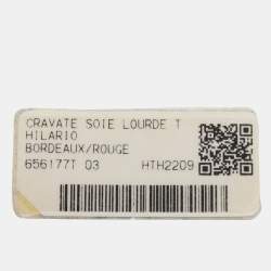 مملوكة مسبقًا ربطة عنق هيرمس حرير بورجوندي هيلاريو