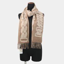 مملوكة مسبقًا وشاح هيرمس كاشمير كليك سي نويه بني غراسيه/كرايه كاشمير 100%