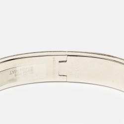 مملوكة مسبقًا سوار هيرمس كليك إتش إتش مطلي بالبلاديوم مينا غير لامع رمادي اللون