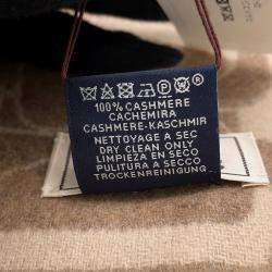 Pre Owned Hermes Cashmere Scarf Clic Se Nue Marron Grasset / Craie Cashmere100%