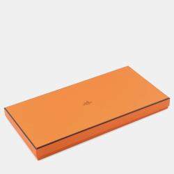 Pre Owned Hermes Cashmere Scarf "Clic-Se-Nue" Marron Grasset/Craie Cashmere100%