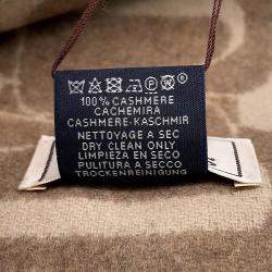 Pre Owned Hermes Cashmere Scarf Clic Se Nue Marron Grasset/Craie Cashmere100%