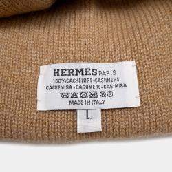 Pre Owned Hermes Knit Cap "Hugo" Size L Vert Cashmere