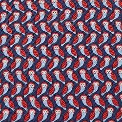 Pre Owned Hermes Blue/Red Chouette Alors Silk Classic Tie
