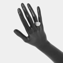 Pre Owned Hermes Point Sellier Silver 925Ring Size GM EU 61 