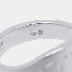 Pre Owned Hermes Point Sellier Silver 925Ring Size GM EU 61 
