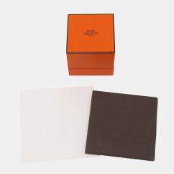 Pre Owned Hermes Point Sellier Silver 925Ring Size GM EU 61 