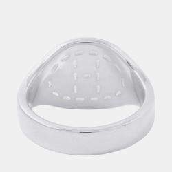 Pre Owned Hermes Point Sellier Silver 925Ring Size GM EU 61 
