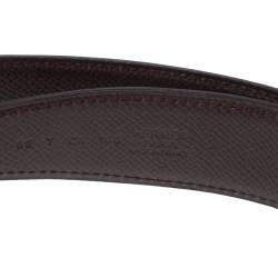 Pre Owned Hermes Noir/Chocolat Quizz Belt 85 CM
