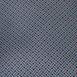 Pre Owned Hermès Blue Canna'H Silk Narrow Tie