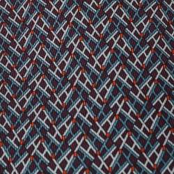 Pre Owned Hermès Prune H Allumettes Silk Narrow Tie
