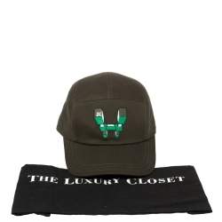 Pre Owned كاب هيرمس نيفادا أوديسي إتش مطرز أخضر زيتوني مقاس 59