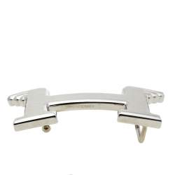 Pre Owned Hermès Palladium Plated Metal Pegase Belt Buckle 32 MM