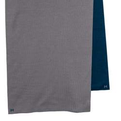 Pre Owned Hermès Blue & Grey Cashmere Silk Aller-Retour Muffler
