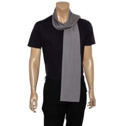 Pre Owned Hermès Blue & Grey Cashmere Silk Aller-Retour Muffler