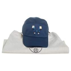 Pre Owned قبعة هيرمس نفادا قطن مطرز انديغو أتش اوديسي مقاس 59