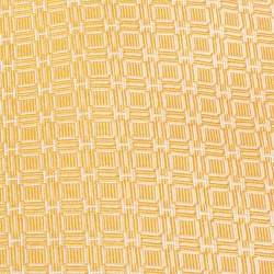 Pre Owned Hermes Yellow H Au Square Pattern Silk Tie