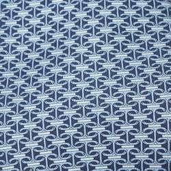 Pre Owned Hermes Azure Blue Marine Fonce Silk Tie
