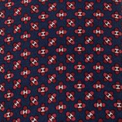Pre Owned Hermès Marine Blue 7 Drone H Silk Tie