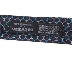 Hermès Anthracite Grey 7 H Street Silk Tie