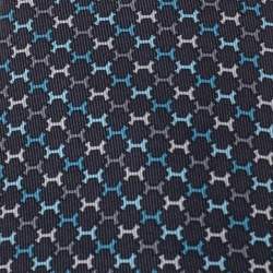 Hermès Anthracite Grey 7 H Street Silk Tie