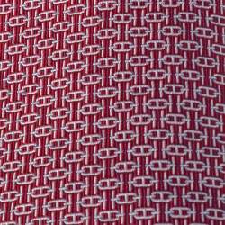Hermès Red 7 Overboard Jacquard Silk Tie