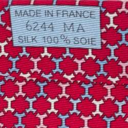 Hermès Fuchsia Pink 7 H Street Silk Tie