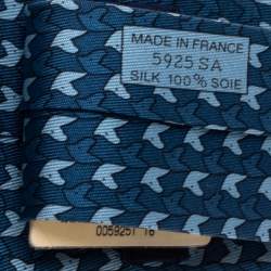 Hermès Blue 7 Poulain Silk Twill Tie